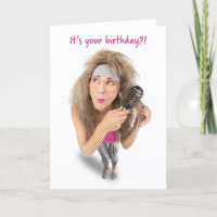Happy Birthday Funny Woman Teasing Big Hair Humor