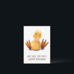 Happy Birthday - Funny Yellow Duck Playful Wink Notitiekaartje<br><div class="desc">Happy Birthday - Funny Yellow Duck Playful Wink Happy Smile Cartoon Tekenen en Tekst - Kies / voeg je unieke tekst / Lettertype / kleur toe - maak je speciale cadeautje - Resize en beweeg of verwijder en voeg elementen / afbeelding toe met aanpassingsgereedschap ! - Tekening en ontwerp door...</div>