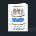 Happy Birthday Future Brother in Law Kaart<br><div class="desc">Een eenvoudige illustratie van een witte verjaardagstaart,  versierd met verlichte multicolored kaarsen. Het afbeelding gaat vergezeld van de woorden "Happy Birthday to a wonderbaarlijke future broer-in-law"</div>