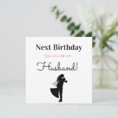 Happy Birthday Future Husband Feestdagenkaart (Staand voorkant)