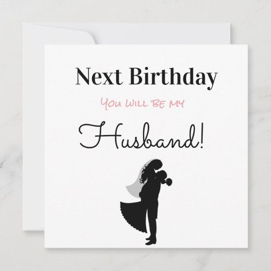 Happy Birthday Future Husband Feestdagenkaart (Voorkant)