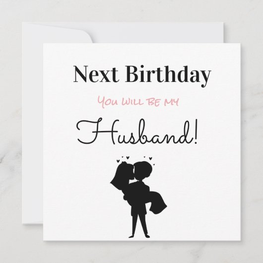 Happy Birthday Future Husband Feestdagenkaart (Voorkant)