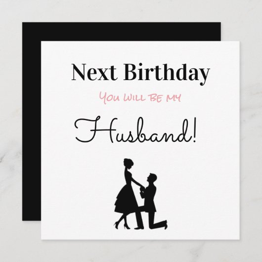 Happy Birthday Future Husband Feestdagenkaart (Voorkant / Achterkant)