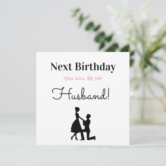 Happy Birthday Future Husband Feestdagenkaart (Staand voorkant)