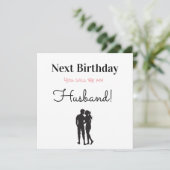 Happy Birthday Future Husband Feestdagenkaart (Staand voorkant)