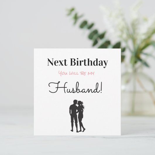 Happy Birthday Future Husband Feestdagenkaart (Staand voorkant)