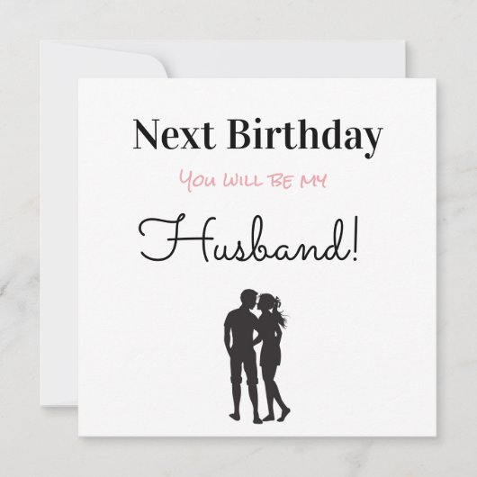 Happy Birthday Future Husband Feestdagenkaart (Voorkant)