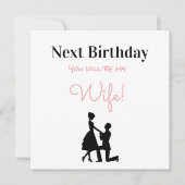 Happy Birthday Future Wife Feestdagenkaart (Voorkant)