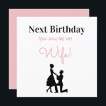 Happy Birthday Future Wife Feestdagenkaart<br><div class="desc">Happy Birthday Future Wife Holiday Kaart.</div>