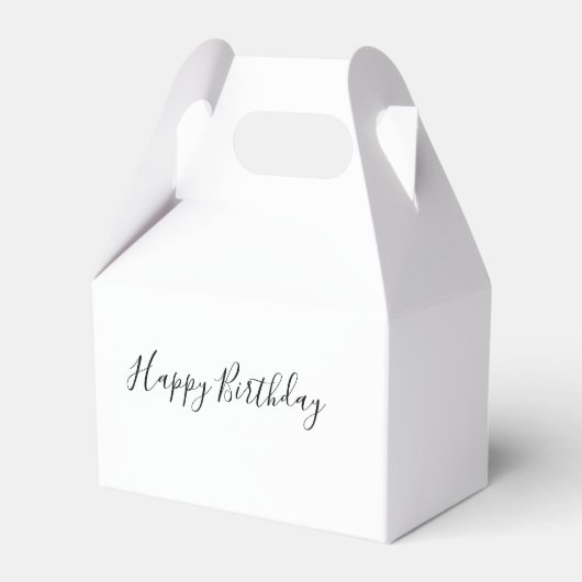 Happy Birthday Gable Favor Box Bedankdoosjes (Voorkant Zijde)