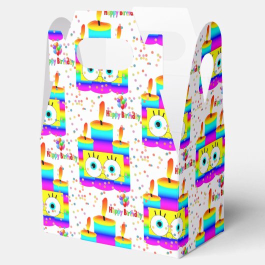 Happy Birthday Gable Favor Box Candles Bedankdoosjes (Geopend)