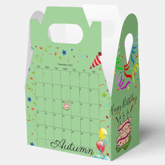 Happy Birthday Gable Favor Box December 2022 Bedankdoosjes (Geopend)