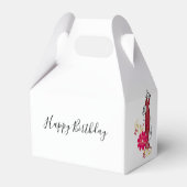 Happy Birthday Gable Favor Box Floral Dress Bedankdoosjes (Achterkant)
