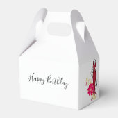 Happy Birthday Gable Favor Box Floral Dress Bedankdoosjes (Voorkant Zijde)