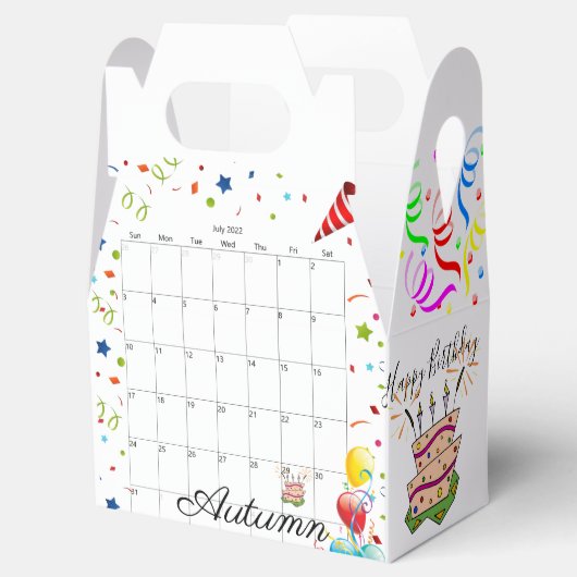 Happy Birthday Gable Favor Box Juli 2022 Bedankdoosjes (Geopend)