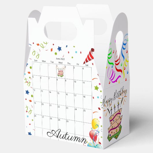 Happy Birthday Gable Favor Box Juni 2022 Bedankdoosjes (Geopend)