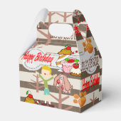 Happy Birthday Gable Favor Box Laten we een hond h Bedankdoosjes (Achterkant)