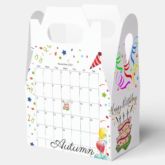 Happy Birthday Gable Favor Box November 2022 Bedankdoosjes (Geopend)