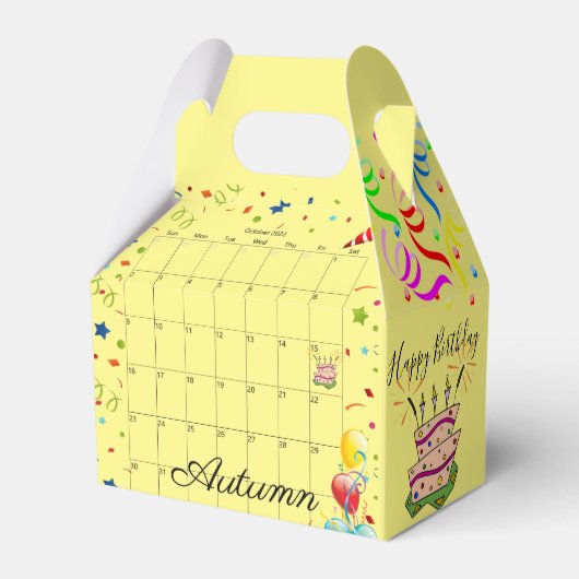 Happy Birthday Gable Favor Box Oktober 2022 Bedankdoosjes (Achterkant)