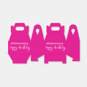 Happy Birthday Gable Favor Box Pink Bedankdoosjes (Uitgevouwen)