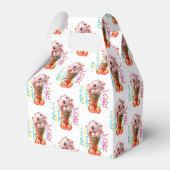 Happy Birthday Gable Favor Box Strawberry Bedankdoosjes (Voorkant Zijde)