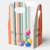 Happy Birthday Gable Favor Box Stripe Balloons Bedankdoosjes (Geopend)