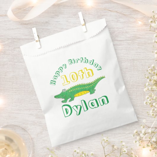 Happy Birthday Gator Alligator Crocodile Bedankzakje (Geknipt)