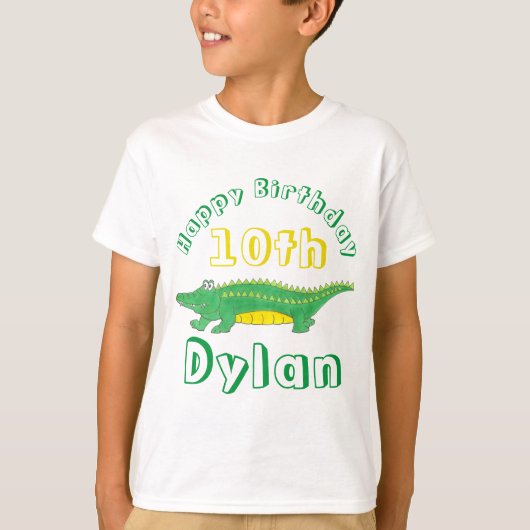 Happy Birthday Gator Alligator Crocodile T-shirt (Voorkant)