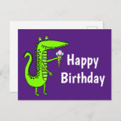 Happy Birthday Gator Briefkaart (Voorkant / Achterkant)