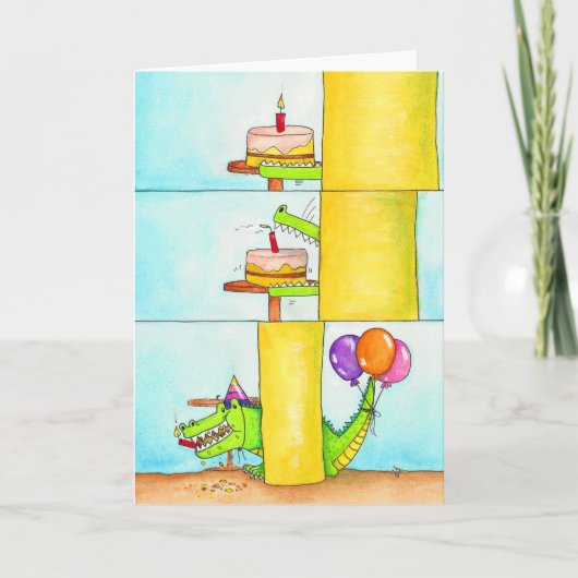 Happy Birthday Gator Kaart (Voorkant)