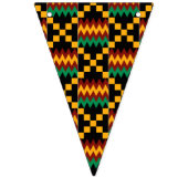 Happy Birthday Geel Groen Rood Zwart Kente Doek Vlaggetjes (Eerste vlag)