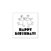 HAPPY BIRTHDAY GEESE RUBBER STAMP RUBBERSTEMPEL (Afrduk)