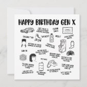 Happy Birthday Gen X Kaart (Voorkant)