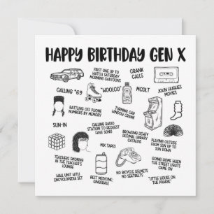 Happy Birthday Gen X Kaart