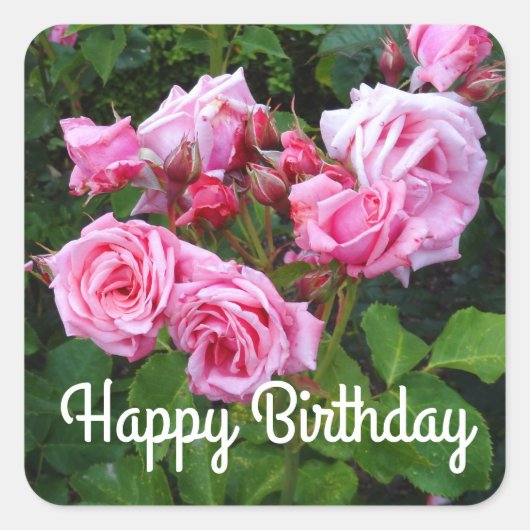 Happy Birthday Gene Boerner Roos #3 Stickers (Voorkant)