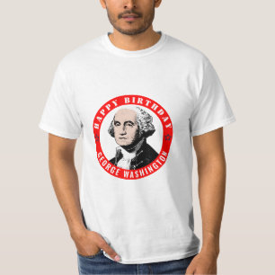 Happy Birthday George Washington Mannen T-shirts