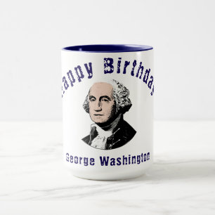 Happy Birthday George Washington Uniek ontwerp Mok
