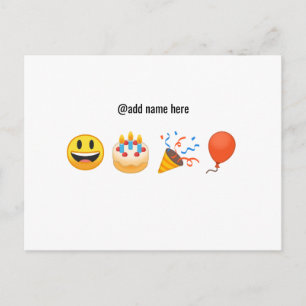 Happy Birthday   Gepersonaliseerd Briefkaart Emoji
