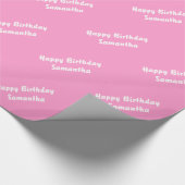 Happy Birthday gepersonaliseerd Cadeaupapier (Hoek)