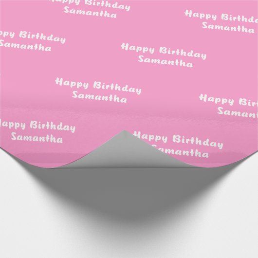 Happy Birthday gepersonaliseerd Cadeaupapier (Hoek)