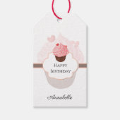 Happy Birthday | GEPERSONALISEERD | | Cupcake en S Cadeaulabel (Voorkant)