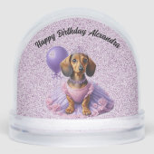 Happy Birthday Gepersonaliseerd het Wereldbol van  Sneeuwbol (Voorkant)