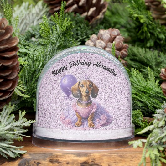 Happy Birthday Gepersonaliseerd het Wereldbol van  Sneeuwbol (Winter)