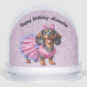 Happy Birthday Gepersonaliseerd het Wereldbol van  Sneeuwbol (Voorkant)