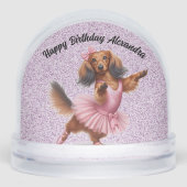 Happy Birthday Gepersonaliseerd het Wereldbol van  Sneeuwbol (Voorkant)