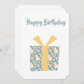 Happy Birthday gepersonaliseerde kaart (Voorkant / Achterkant)