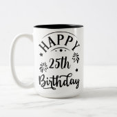 Happy Birthday gepersonaliseerde mok voor hem of h (Links)