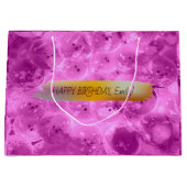Happy Birthday Gepersonaliseerde trendy modern paa Groot Cadeauzakje (Voorkant)