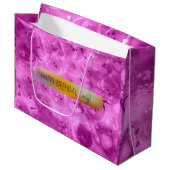 Happy Birthday Gepersonaliseerde trendy modern paa Groot Cadeauzakje (Voorkant Gekanteld)