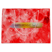 Happy Birthday Gepersonaliseerde trendy modern roo Groot Cadeauzakje (Voorkant)